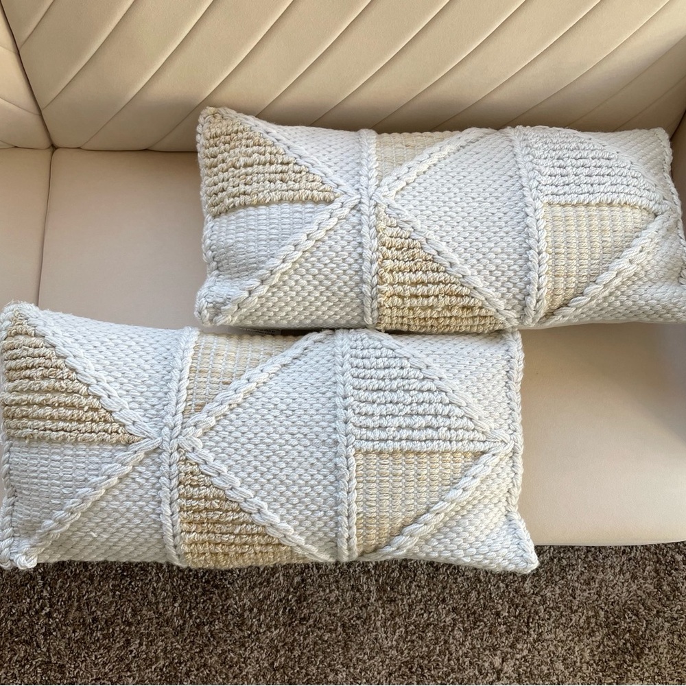 SOLD Pair of World Market indoor/outdoor throw pillows
